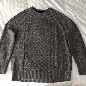 Banana Republic Dark Grey Fisherman Sweater Size XL Good Condition